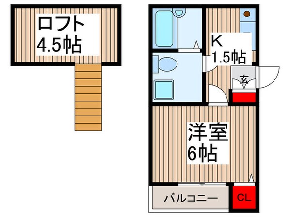 ｱﾒﾘｶﾝﾘﾊﾞﾃｨ-所沢ＨＩＲＯの物件間取画像